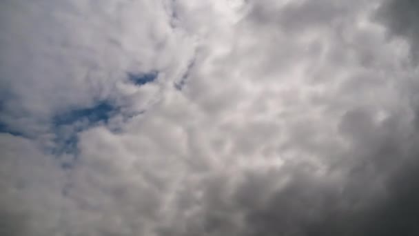 Wolken ziehen sanft in den blauen Himmel. Zeitraffer — Stockvideo