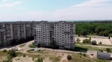 Hava Görünümü Endüstriyel Tırmanışçı Yalıtım Kenarı Cephesi Binası Çalışması