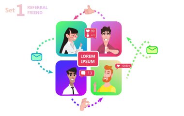 İnsanlar birlikte sosyal medya çevrimiçi sohbet. İletiler, veri değiştirme ve birbirlerine smartphone içinde internet uygulamaları üzerinden arama kadın ve erkek. Sosyal medya kavramı-ebilmek kullanma için bir açılış sayfası, şablon