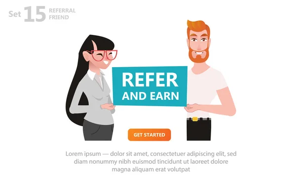 Bakın ve adam kız ve kabarcık sen metin için kazanmak vektör çizimi. Arkadaşlar tavsiye kavramı için açılış sayfası, şablon, UI, web, mobil uygulaması, poster, afiş, el ilanı - vektör kullanabilirsiniz