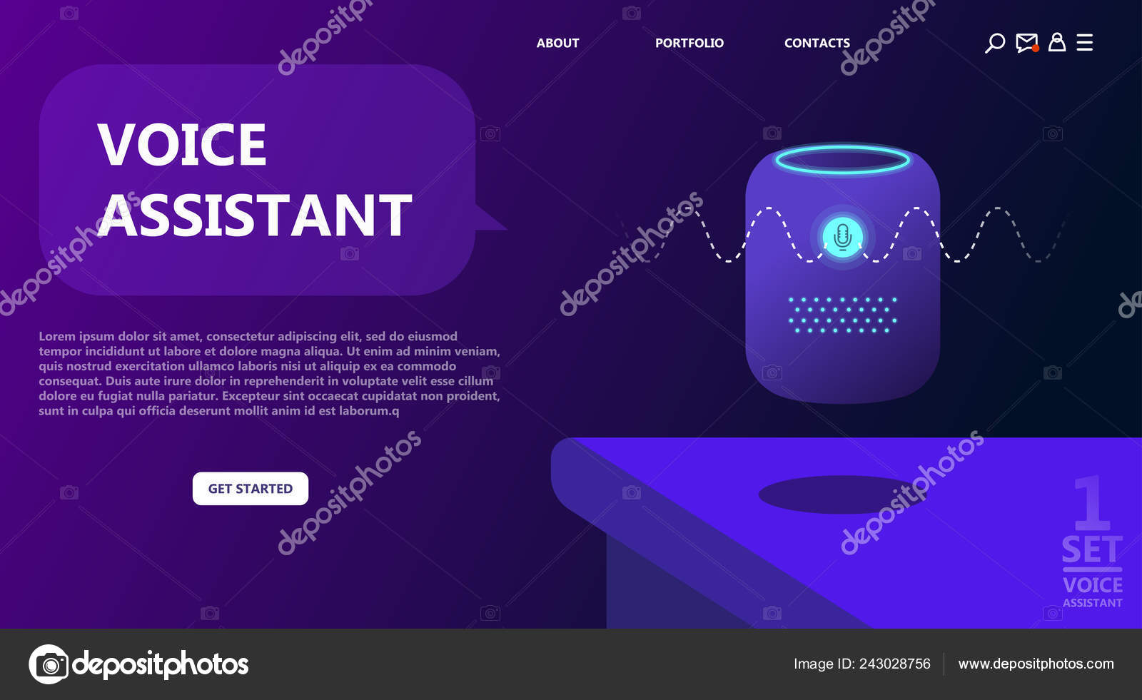 Personal Assistant Smart Speaker Voice Command Device Integrated