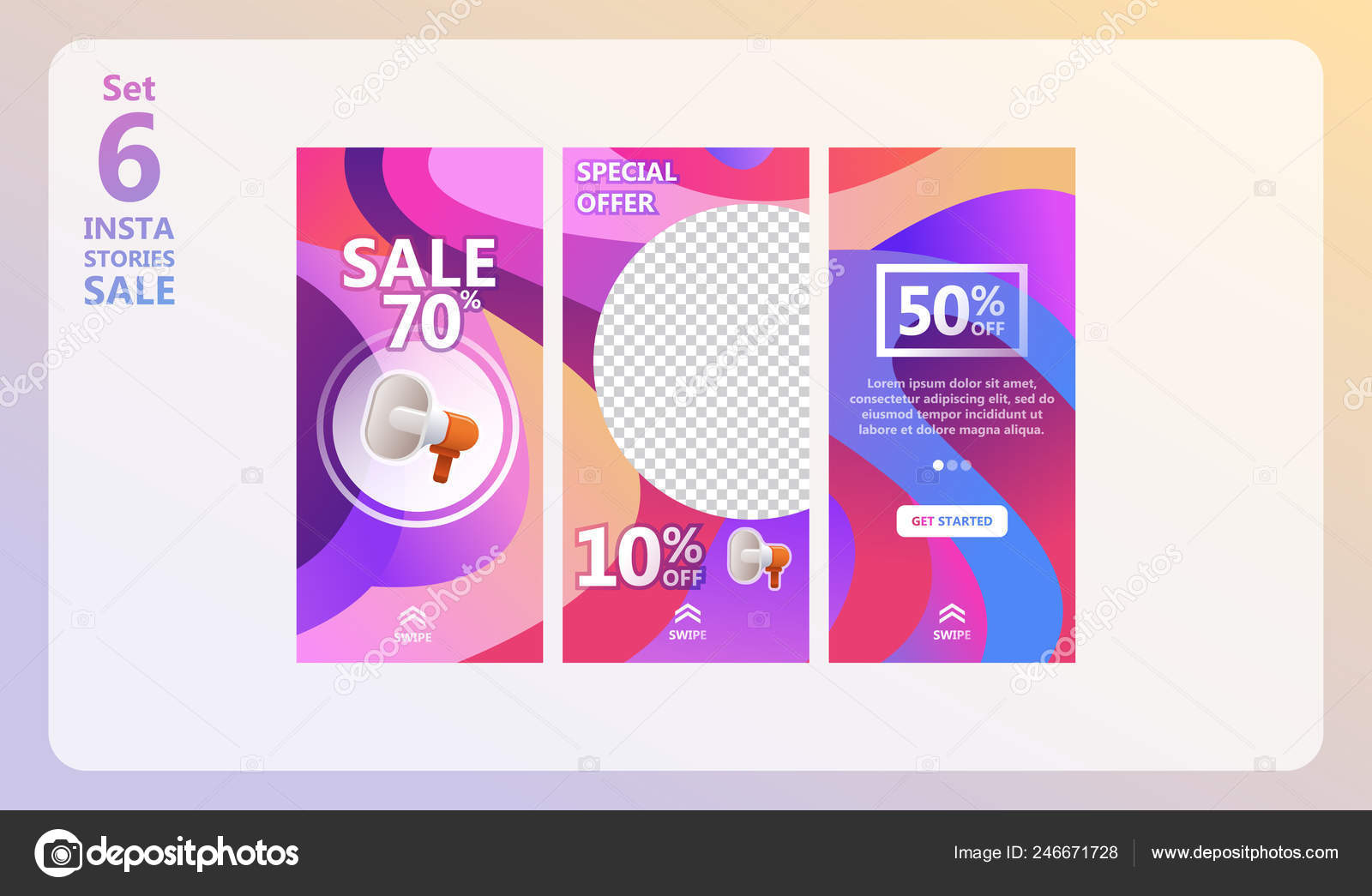 Instagram Stories Sale Set Use Stories Banner Background Instagram Template Stock Vector C Fill Ser3 Mail Ru