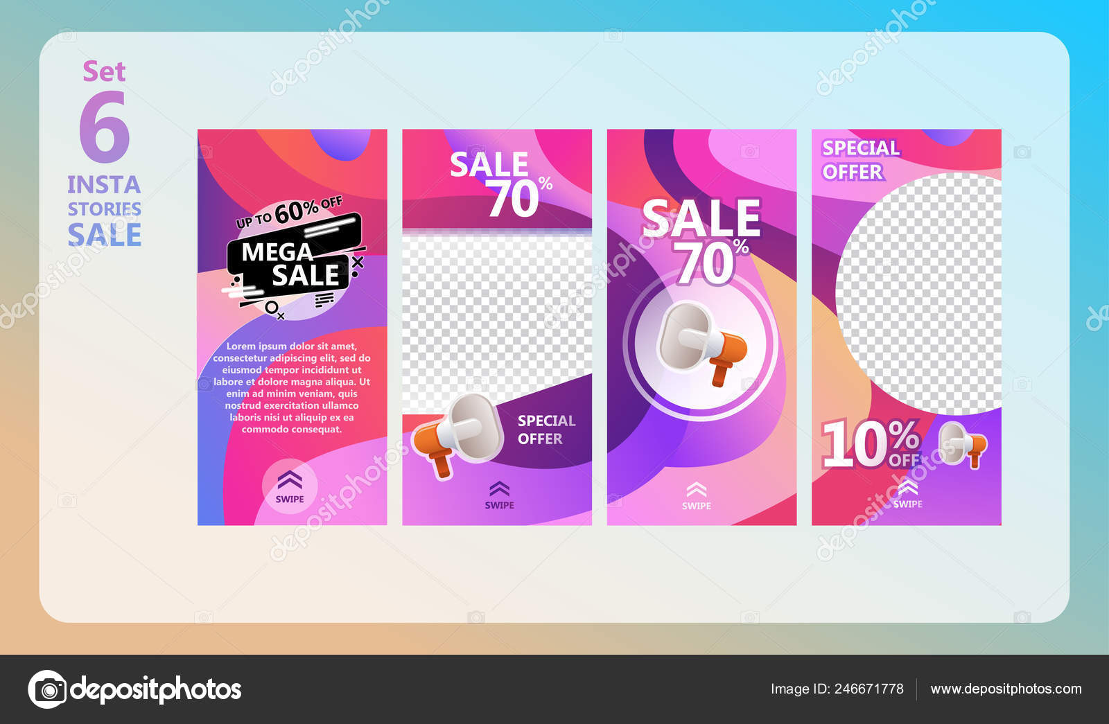 Instagram Stories Sale Set Use Stories Banner Background Instagram Template Stock Vector C Fill Ser3 Mail Ru