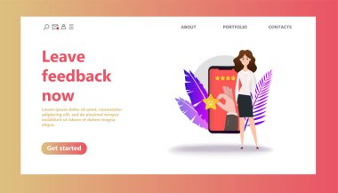 CX müşteri deneyimi. Teknoloji iş kavramı. İş Şablon açılış sayfası. Online mağaza Web sitesi ziyaretçi online alıcı inceleme. 
