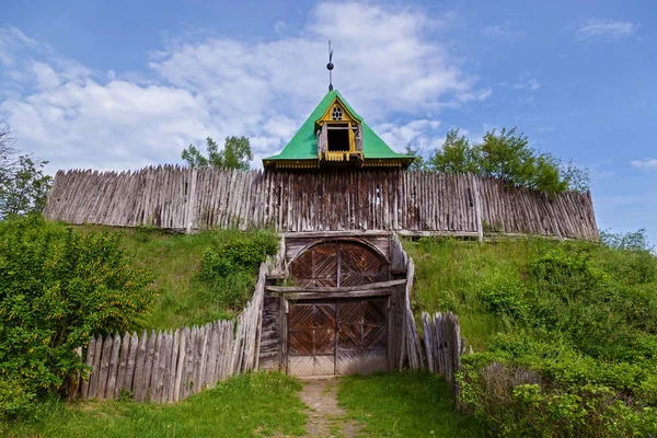 Alte Hölzerne Festung Perejaslaw Khmelnizki Alte Hölzerne Festung Traditionelle Ansiedlung — Stockfoto