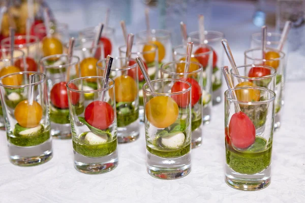 Petiscos Saborosos Para Eventos Celebrações Comida Catering — Fotografia de Stock