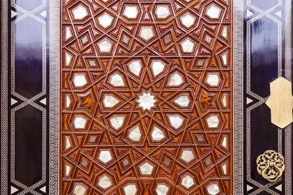 Wooden Door Thread Hand Carved Wood Art Wood Carving — Stock Photo, Image