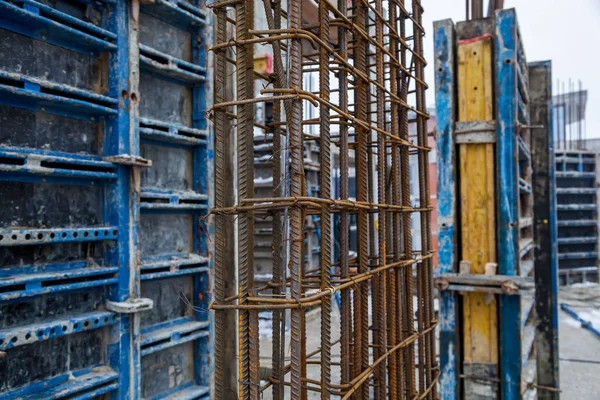 Monolithic housing construction site — Stock Image Monolithic housing construction site Royalty Free Stock Images