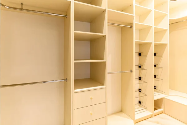 Dressing room in the apartment is a design solution for planning..Interior dressing room.