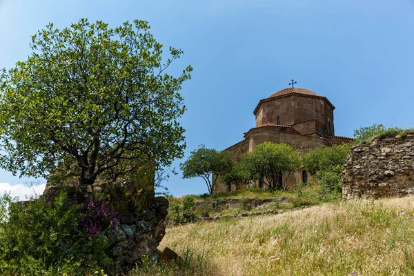 Monastir Jvari Cathédrale Christ Est Située Sur Une Colline Près — Photo