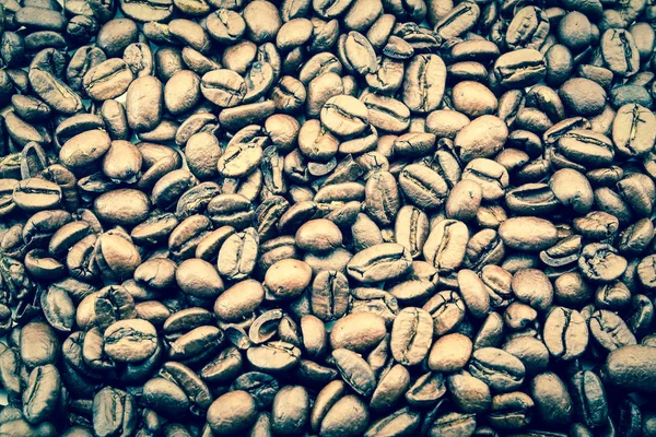 Kávová Zrna Pozadí Textury Close Makro Vinobraní Grunge Staré Retro — Stock fotografie