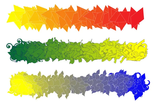 Geometrische Abstractie Met Een Verloop Van Alle Kleuren Van Regenboog — Stockfoto