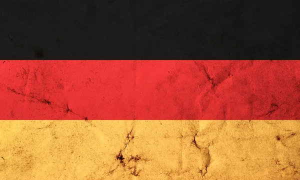 Almanya Bayrağı Eski Kirli Doku Ile — Stok fotoğraf
