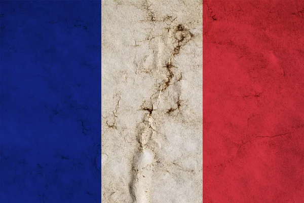 Flag France Old Dirty Grunge Texture — Stock Photo, Image