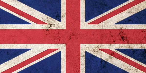 Bandeira Reino Unido Com Textura Grunge Suja Velha — Fotografia de Stock