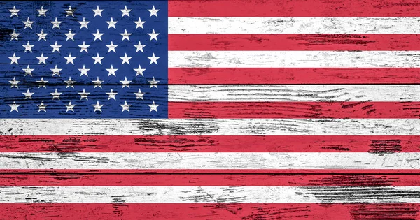 Flagge Amerikas Mit Alter Grunge Textur — Stockfoto