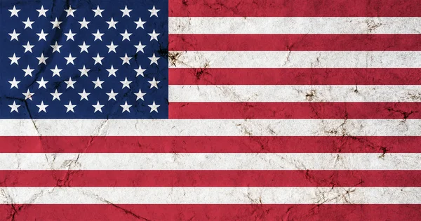 Flagge Amerikas Mit Alter Grunge Textur — Stockfoto