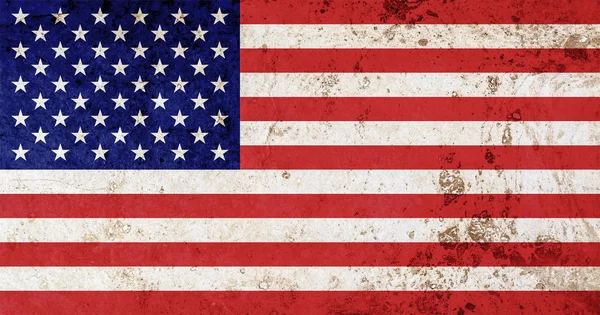 Flagge Amerikas Mit Alter Grunge Textur — Stockfoto