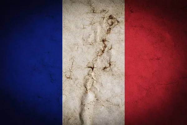 Flag France Old Dirty Grunge Texture — Stock Photo, Image