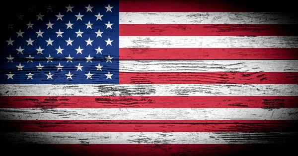 Bandeira América Com Textura Grunge Velha — Fotografia de Stock