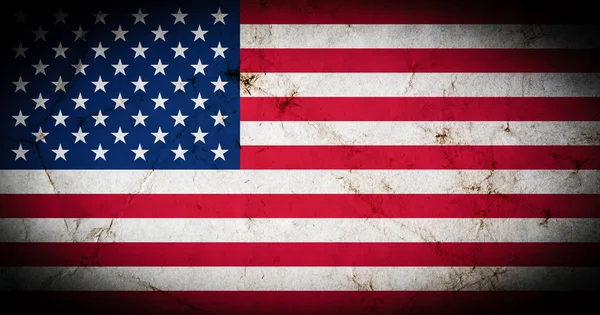 Flagge Amerikas Mit Alter Grunge Textur — Stockfoto