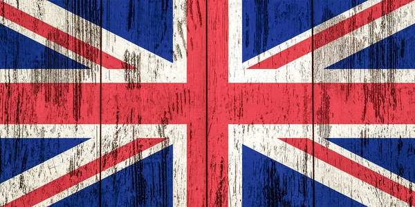 Bandera Del Reino Unido Con Textura Grunge Sucia Vieja —  Fotos de Stock