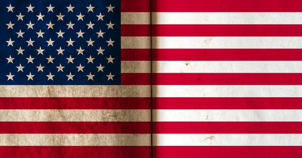 Bandera América Con Textura Grunge Vieja —  Fotos de Stock