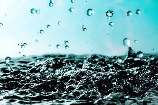 Gotas Água Macro Close Com Uma Queda Luz Solar Sobre — Fotografia de Stock