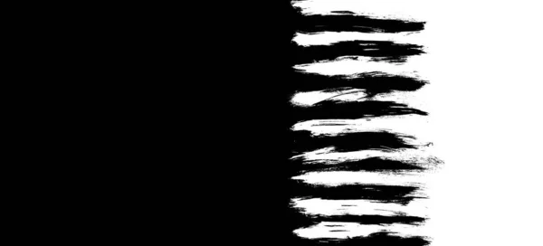 Grunge Skvrny Tahy Štětcem Čáry Černé Bílé Barvy Izolované Černobílém — Stock fotografie