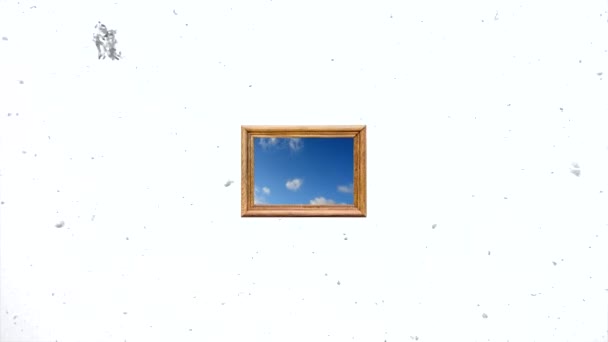 Vídeo Lapso Tempo Criativo Conceitual Céu Azul Com Nuvens Cumulus — Vídeo de Stock