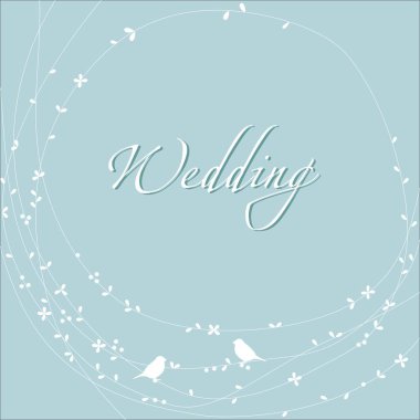 Beautiful stylized ethnic birds. Ethnic bird on grunge background. Wedding invitations Tenderness.