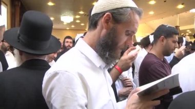 2 Ekim 2016. Uman, Cherkasy Bölgesi, Ukrayna. Rosh Hashanah Uman içinde kutlama. 5777 Yahudi yeni yılı.