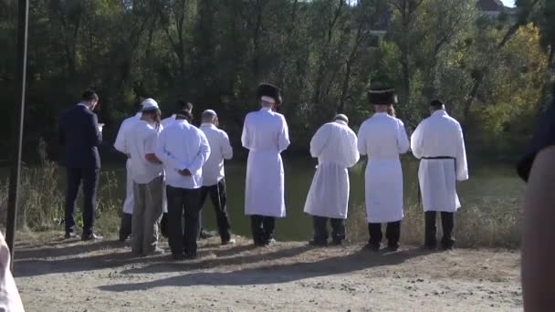 Oktober 2016 Uman Cherkasy Wilayah Ukraina Merayakan Rosh Hashanah Uman — Stok Video