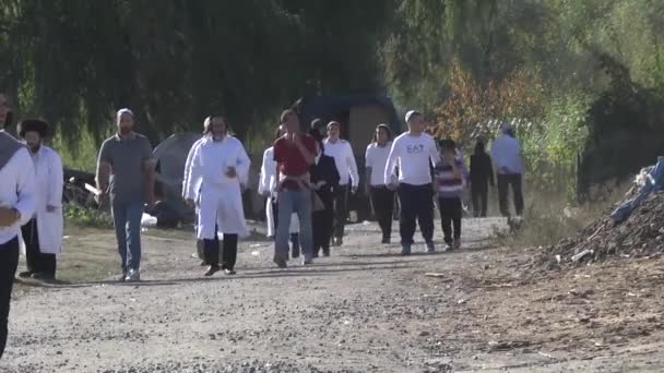 Ekim 2016 Uman Cherkasy Bölgesi Ukrayna Rosh Hashanah Uman Içinde — Stok video