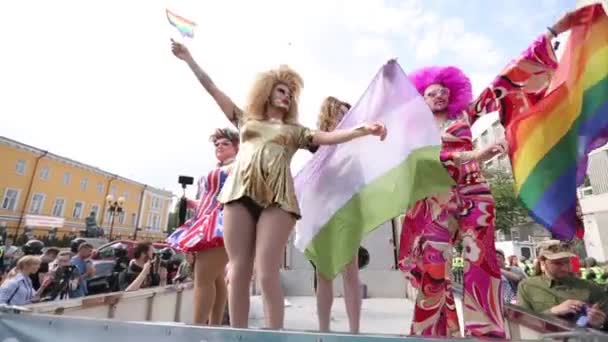 Iunie 2017 Kiev Ucraina Mândrie Homosexuală Marșul Drepturilor Egale Ale — Videoclip de stoc