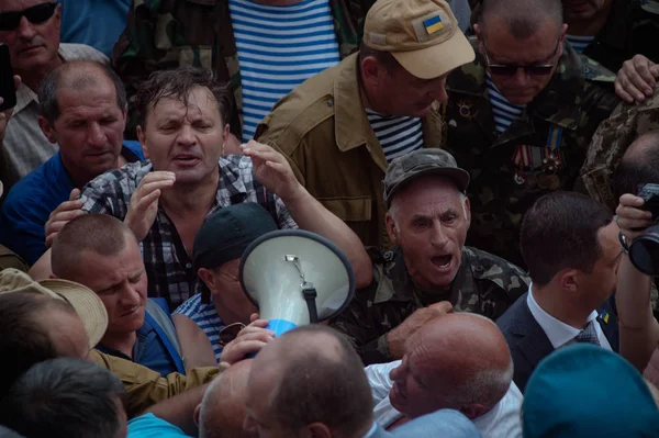 Juni 2018 Kyiv Ukraine Zusammenstöße Vor Dem Ukrainischen Parlament Demonstranten — Stockfoto