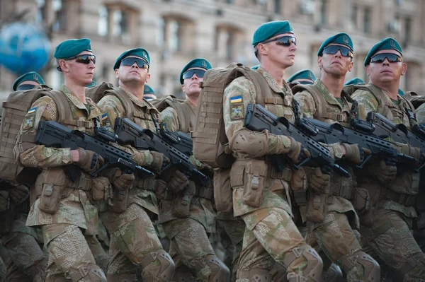 Agosto 2018 Kiev Ucrania Ensayo Del Desfile Militar Centro Kiev —  Fotos de Stock