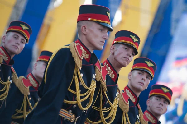 Août 2018 Kiev Ukraine Répétition Défilé Militaire Dans Centre Kiev — Photo