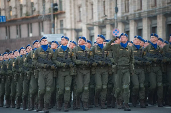 Августа 2018 Года Киев Украина Репетиция Военного Парада Центре Киева — стоковое фото