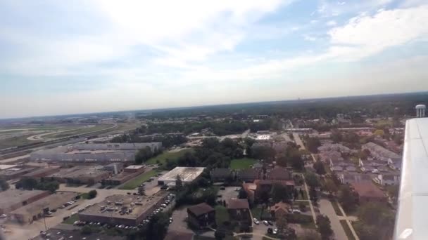 Uçak Inişi Uçak Penceresi Görünümü Hava Yolculuğu Uçak Pencere Koltuğundan — Stok video