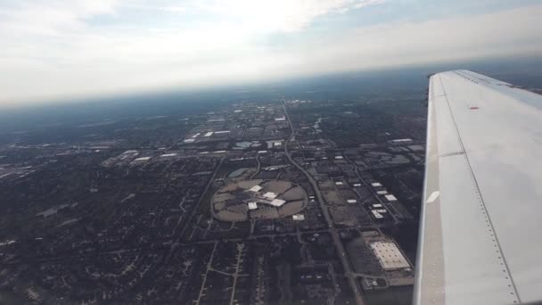 Uçak Penceresi Görünümü Hava Yolculuğu Uçak Pencere Koltuğundan Görünüm Uçak — Stok video