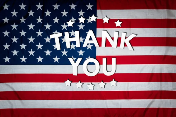 Thanks to American veterans and soldiers — Stock Photo, Image