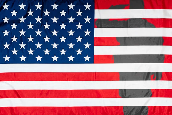 Americká vlajka ve velkém rozsahu — Stock fotografie