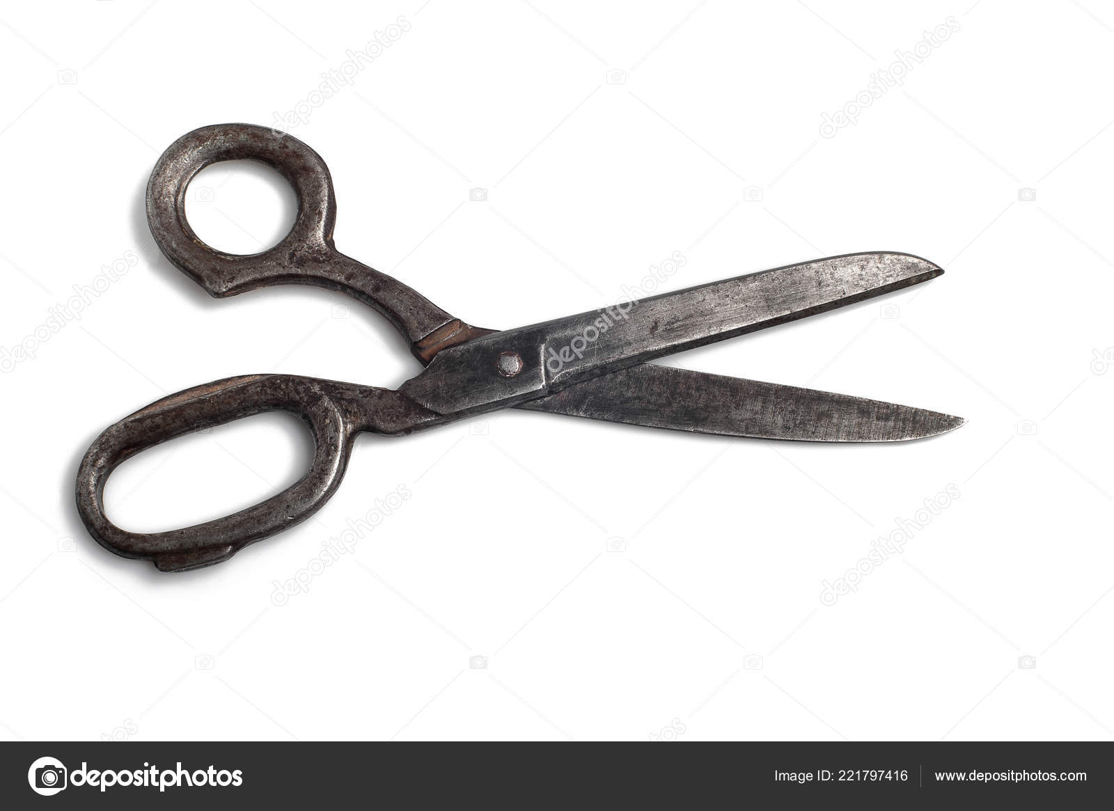 Old Large Scissors Open White Background Stock Photo by ©serguastock  221797416