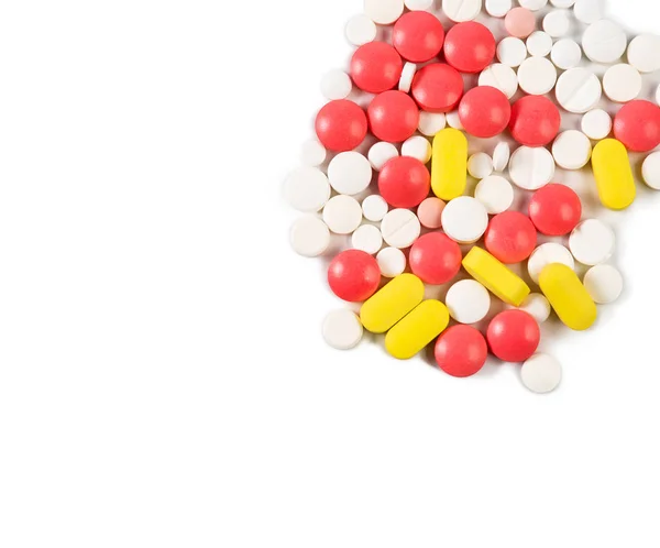 Cápsulas y pastillas de diferentes formas, colores y tamaños —  Fotos de Stock