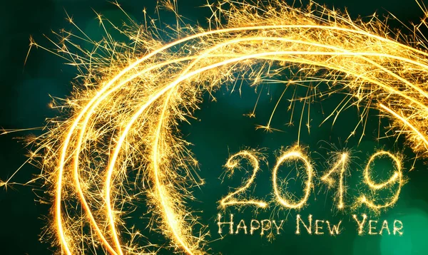 Greeting Card Happy New Year 2019 Beautiful Holiday Web Banner — Stock Photo, Image