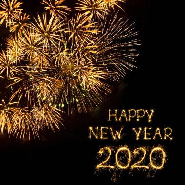 Güzel Parlayan bindirme şablonu Happy New Year 2020