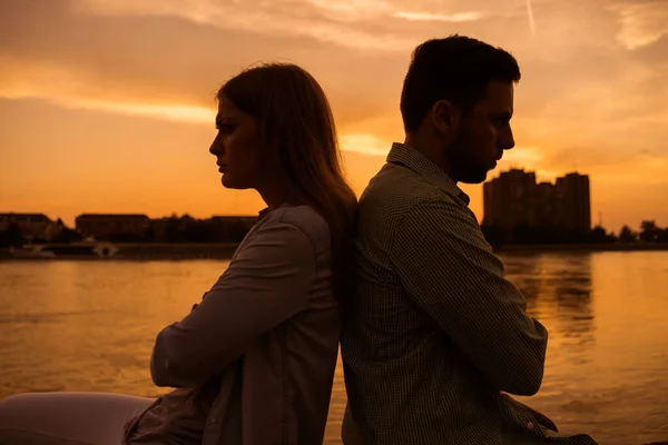 Jong Stel Heeft Problemen Hun Relatie — Stockfoto