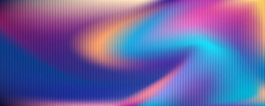 Dikey tırtıklı fraktal cam desenli parlak renkli gradyan. Soyut fraktal cam etkisi. Fütürist çarpıtma. Kaburgalı cam şablonu. Grafik tasarım, afiş ve poster için vektör illüstrasyonuName