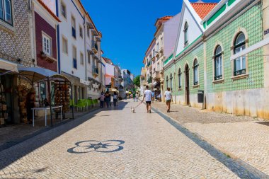 Ericeira Portekiz. 15 Temmuz 2018. Ericeira köy görünümü. Ericeira, Portekiz. 